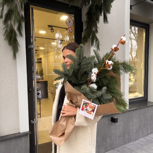 Букет с хлопком и нобилисом - доставка цветов Кишинев