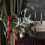 New Year’s composition in a beige flowerpot 3