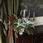 New Year’s composition in a beige flowerpot 4