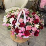 большая корзина «Голландский микс с красными розами» 3